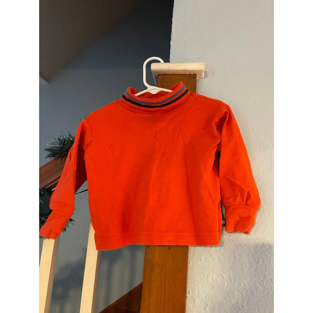 Rainbow tag gymboree turtleneck shirt orange x small 9 12 18 mths vintage 90s